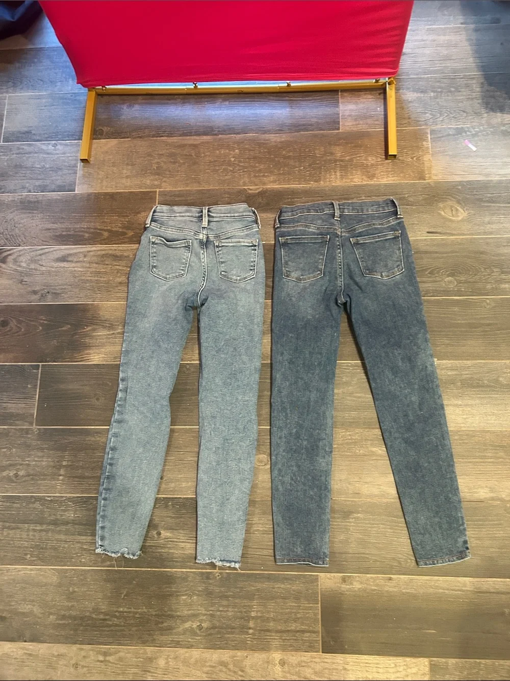 Old Navy Girls’ Distressed Skinny Jeans - Light Blue & Dark Blue
